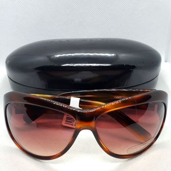 NWT Ann Taylor Brown Sunglasses & Case - Picture 1 of 9
